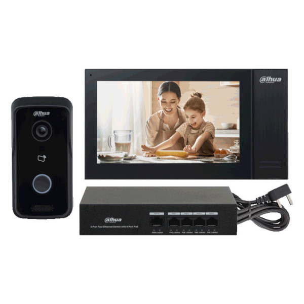 DAHUA - Kit interphonie IP - 1MP - 7 pouces - PoE