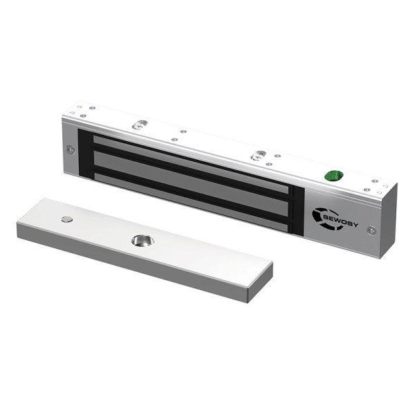 Ventouse applique grise - 300 daN - 12-24V DC - contact