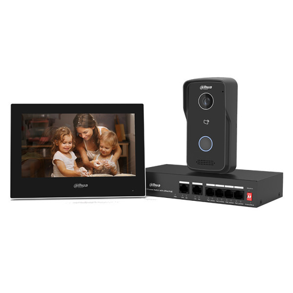 DAHUA -  Kit interphonie IP - 2MP - 7 pouces - PoE
