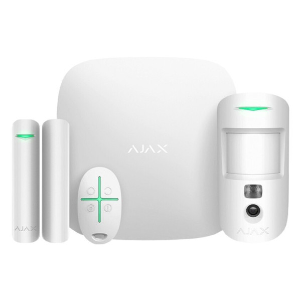 Ajax Starter Kit Plus alarme sans fil (Wi-Fi+WCDMA+GSM+Ethernet) + CAM blanc