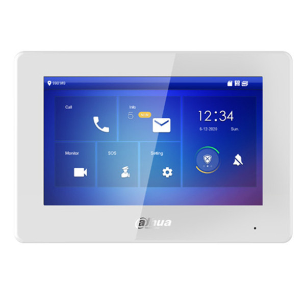 Dahua VTH5422HW – Moniteur vidéo intérieur IP 7" tactile, blanc, WiFi, PoE