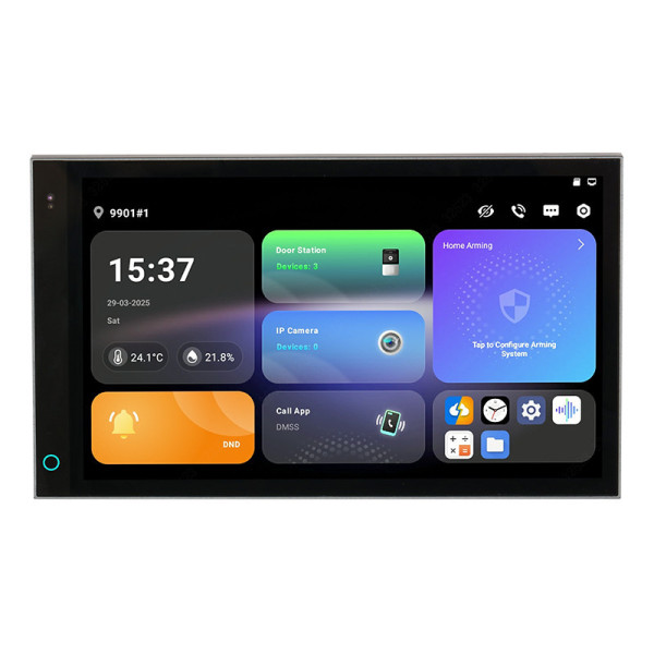 Dahua SCP3022A-B – Moniteur vidéo intérieur IP 7" tactile, noir, WiFi, PoE