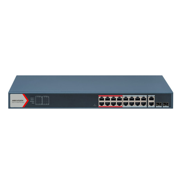 Switch manageable 16 ports 10/100 Mbps PoE (16 ports PoE, 2 ports Gigabit combo)