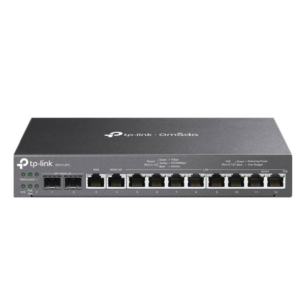 TP-LINK Omada Routeur VPN avec 2 LAN/WAN SFP 1 Gbps + 1 LAN/WAN 10/100/1000 Mbps + 1 WAN 10/100/1000 Mbps + 8 ports