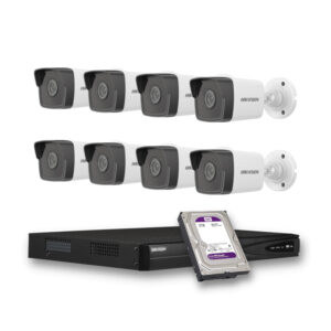 KIT-IP-8-TUBE-2MP - HIKVISION - 8 Cam 2MP 2.8mm / 1 NVR / 1 HDD