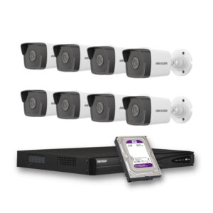 KIT-IP-8-TUBE-3MP - HIKVISION - 8 Cam 3MP 2.8mm / 1 NVR / 1 HDD