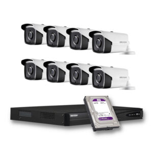 KIT-IP-8-TUBE-4MP - HIKVISION - 8 Cam 4MP 2.8mm / 1 NVR / 1 HDD