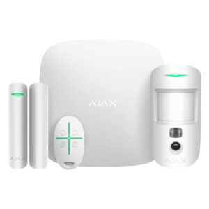 Ajax Starter Kit Plus Alarme ,Kit alarme sans fil (Wi-Fi+WCDMA+GSM+Ethernet) + CAM blanc